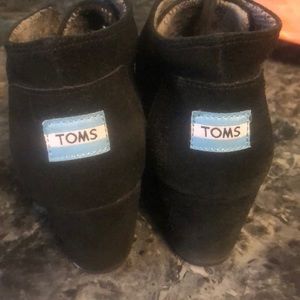 Toms black booties size 8.5